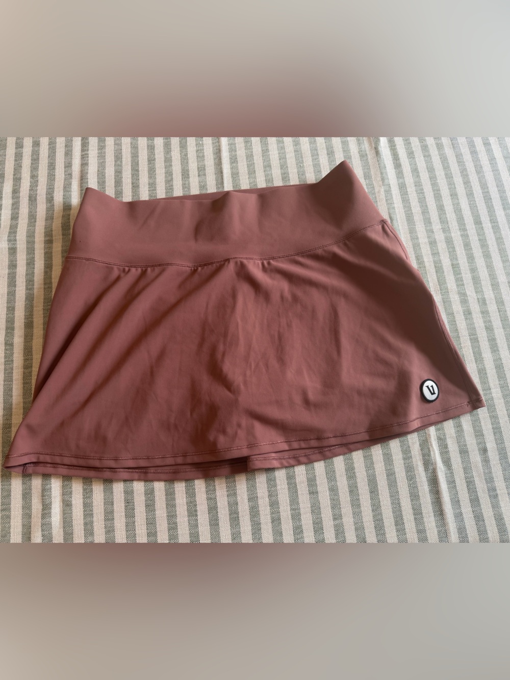 Vuori High-Waist Athletic Mini Skirt in Mauve